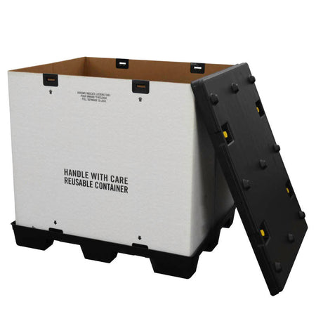 40" x 48" x 45" Pallet Pack Container lid off to the side